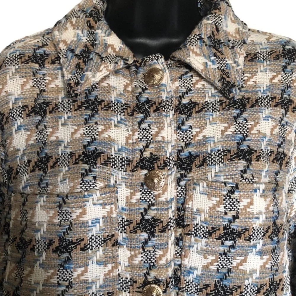 Zara Multi Color Button Front Shacket - Picture 5 of 11